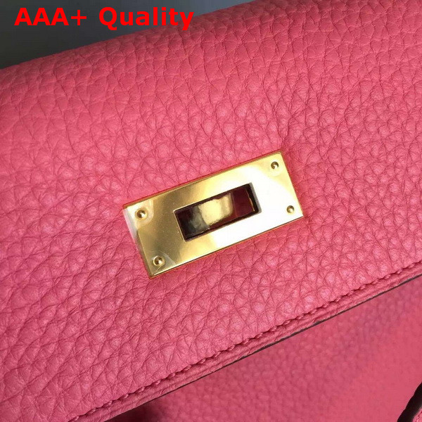 Hermes Kelly 32 Pink Original Leather Replica