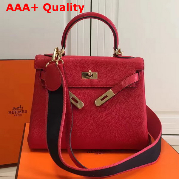 Hermes Kelly 32 Red Togo Leather Replica