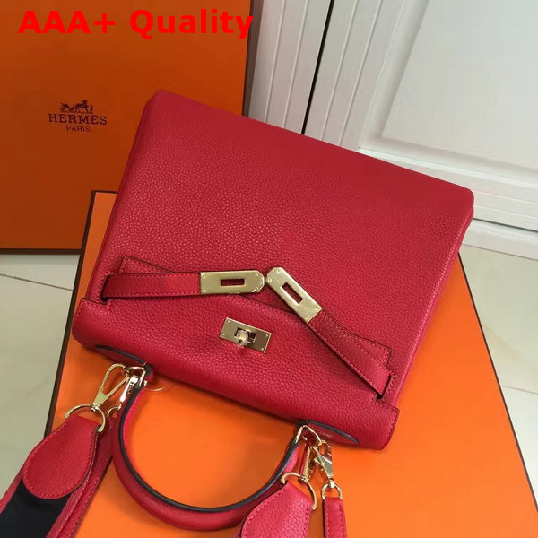 Hermes Kelly 32 Red Togo Leather Replica