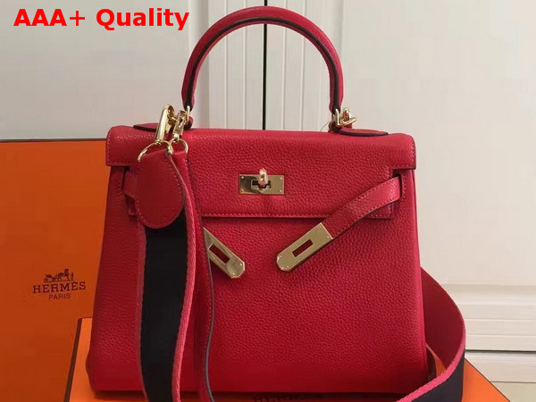 Hermes Kelly 32 Red Togo Leather Replica