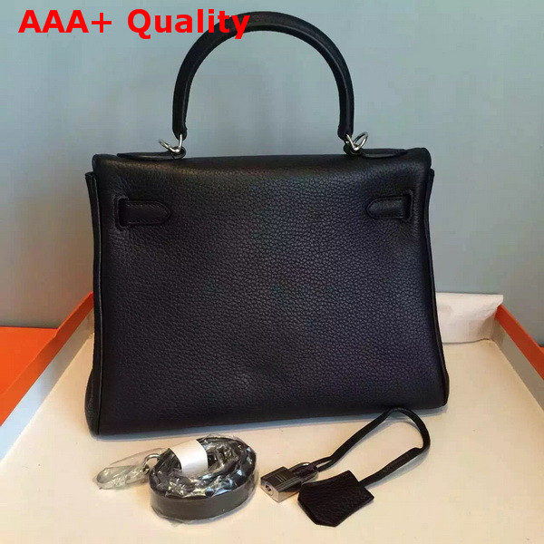 Hermes Kelly 32 in Black Original Leather Replica