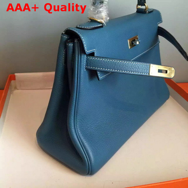 Hermes Kelly 32 in Blue Original Leather Replica