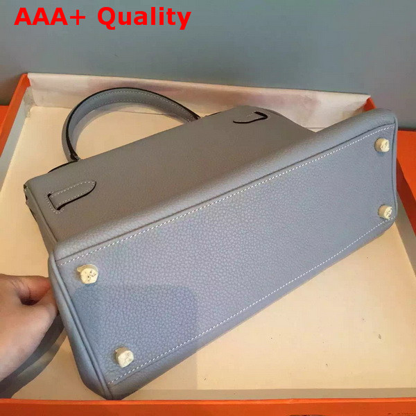 Hermes Kelly 32 in Light Blue Original Leather Replica