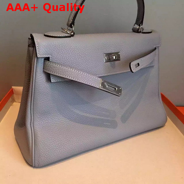 Hermes Kelly 32 in Light Blue Original Leather Replica