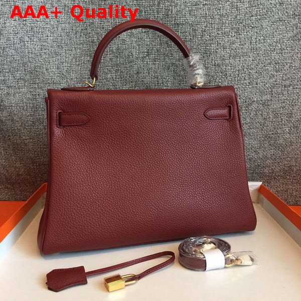 Hermes Kelly 32 in Oxblood Original Leather Replica