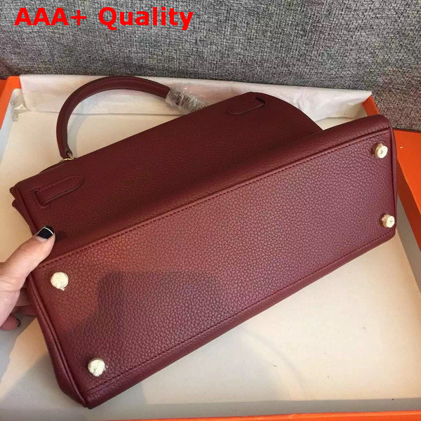 Hermes Kelly 32 in Oxblood Original Leather Replica