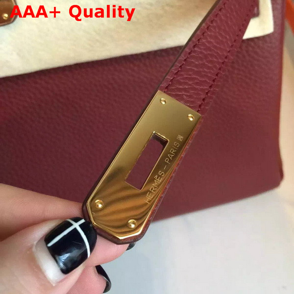 Hermes Kelly 32 in Oxblood Original Leather Replica