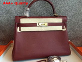 Hermes Kelly 32 in Oxblood Original Leather Replica