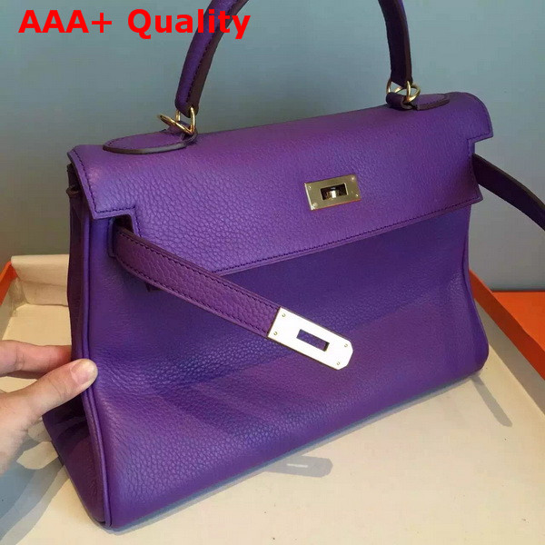 Hermes Kelly 32 in Purple Original Leather Replica