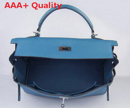 Hermes Kelly 35 Blue Silver Replica