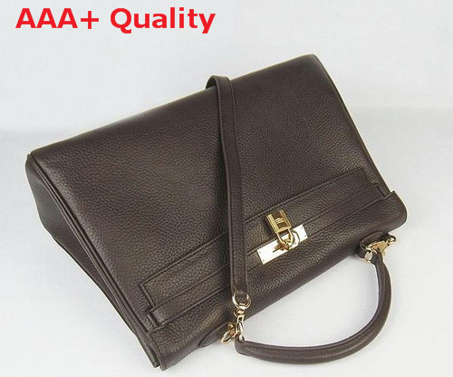 Hermes Kelly 35 Dark Coffee Gold Replica