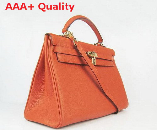 Hermes Kelly 35 Orange Gold Replica