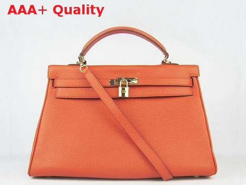 Hermes Kelly 35 Orange Gold Replica