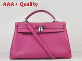 Hermes Kelly 35 Peach Silver Replica