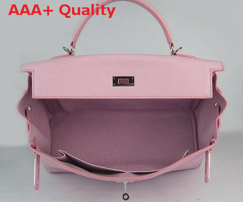 Hermes Fake Hermes Kelly 35 In Pink Real Leather Replica