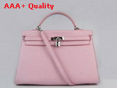Hermes Fake Hermes Kelly 35 In Pink Real Leather Replica