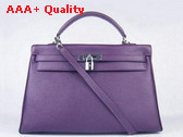 Hermes Kelly 35 Purple Silver Replica