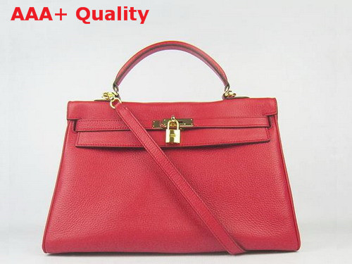 Hermes Kelly 35 Red Gold Replica