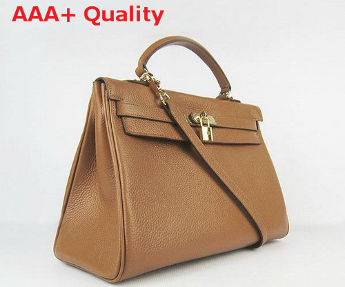 Hermes Kelly 35 Tan Togo Leather Replica