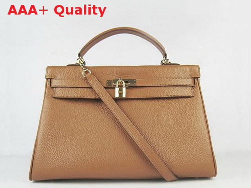 Hermes Kelly 35 Tan Togo Leather Replica
