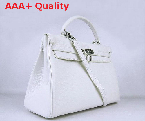 Hermes Kelly 35 White Silver Replica
