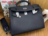 Hermes Kelly 42 Maxi in Black Togo Leather with Palladium Hardware Replica