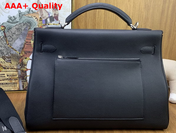 Hermes Kelly 42 Maxi in Black Togo Leather with Palladium Hardware Replica