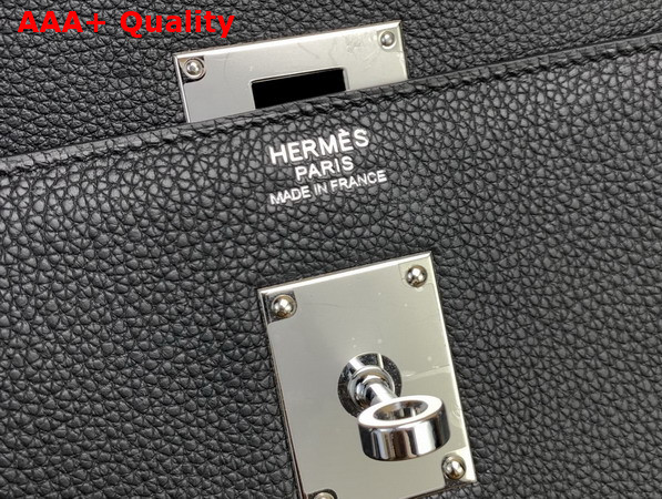 Hermes Kelly 42 Maxi in Black Togo Leather with Palladium Hardware Replica