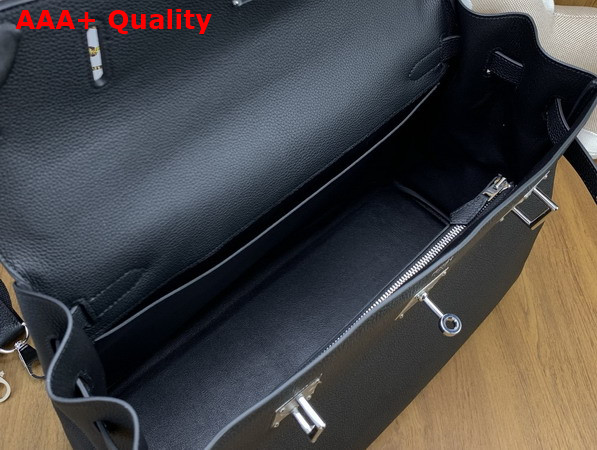 Hermes Kelly 42 Maxi in Black Togo Leather with Palladium Hardware Replica