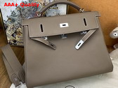 Hermes Kelly 42 Maxi in Elephant Grey Togo Leather with Palladium Hardware Replica
