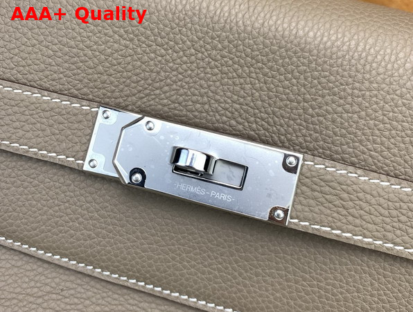Hermes Kelly 42 Maxi in Elephant Grey Togo Leather with Palladium Hardware Replica