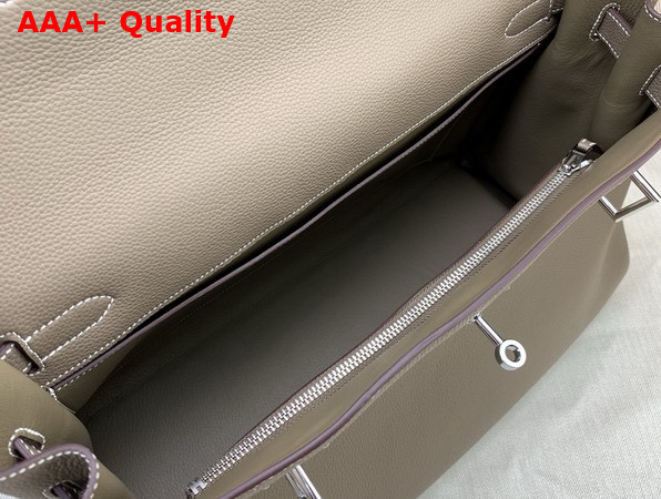 Hermes Kelly 42 Maxi in Elephant Grey Togo Leather with Palladium Hardware Replica