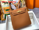 Hermes Kelly Ado Backpack Gold Togo Calfskin Leather Replica