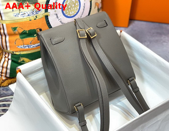 Hermes Kelly Ado Backpack in Bitumen Grey Togo Calfskin Leather Replica