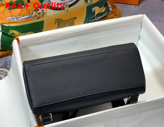 Hermes Kelly Ado Backpack in Black Togo Calfskin Leather Replica