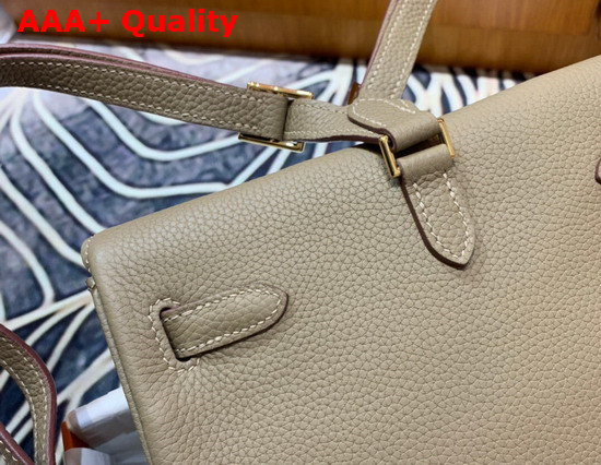 Hermes Kelly Ado Backpack in Grey Togo Calfskin Leather Replica
