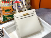 Hermes Kelly Ado Backpack in White Togo Calfskin Leather Replica