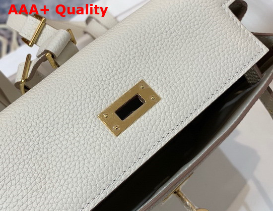 Hermes Kelly Ado Backpack in White Togo Calfskin Leather Replica