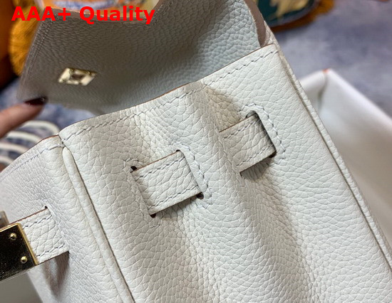 Hermes Kelly Ado Backpack in White Togo Calfskin Leather Replica