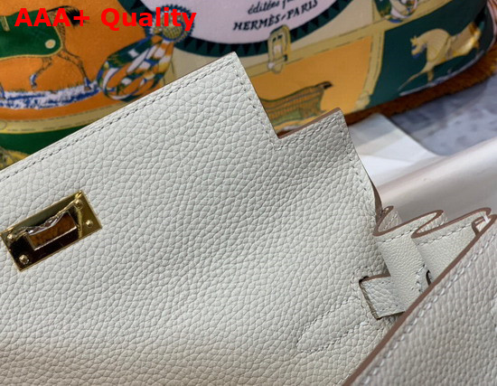 Hermes Kelly Ado Backpack in White Togo Calfskin Leather Replica