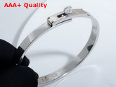 Hermes Kelly Bracelet in White Gold Set with 4 Diamonds Replica