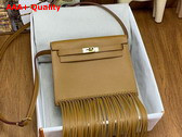 Hermes Kelly Danse Anate Shoulder Bag in Sesame Evergrain Leather Replica
