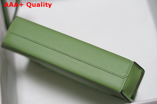 Hermes Kelly Depeches 25 Pouch Green Epsom Calfskin Replica