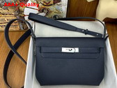 Hermes Kelly Depeches 25 Pouch in Midnight Blue Epsom Calfskin Replica