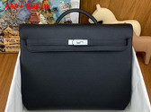 Hermes Kelly Depeches 36 Briefcase in Black Togo Calfskin Replica
