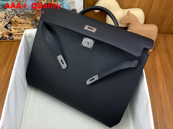 Hermes Kelly Depeches 36 Briefcase in Black Togo Calfskin Replica