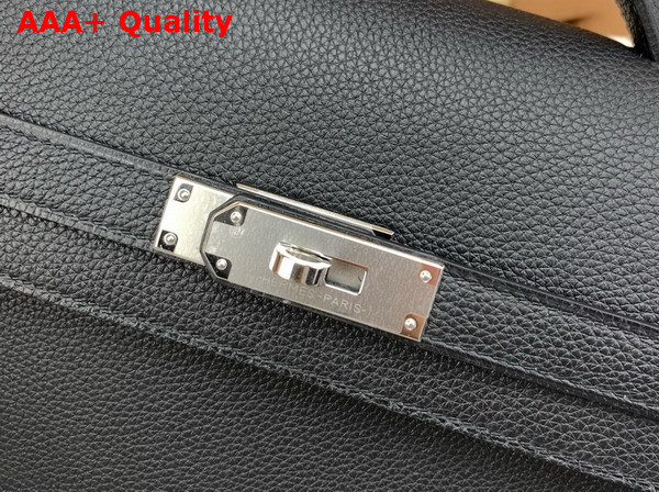 Hermes Kelly Depeches 36 Briefcase in Black Togo Calfskin Replica