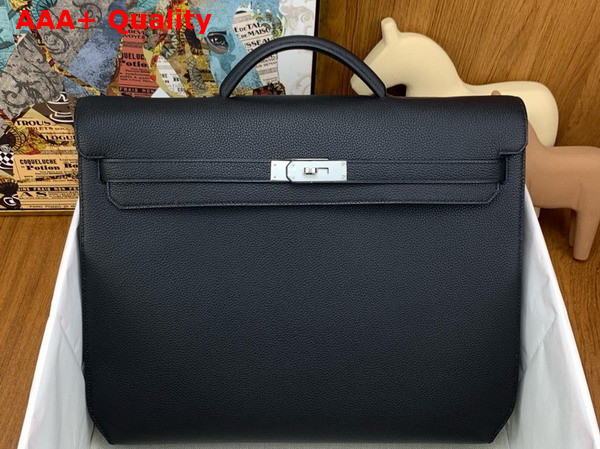Hermes Kelly Depeches 36 Briefcase in Black Togo Calfskin Replica