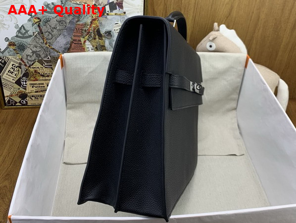 Hermes Kelly Depeches 36 Briefcase in Black Togo Leather Replica