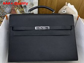 Hermes Kelly Depeches 36 Briefcase in Black Togo Leather Replica
